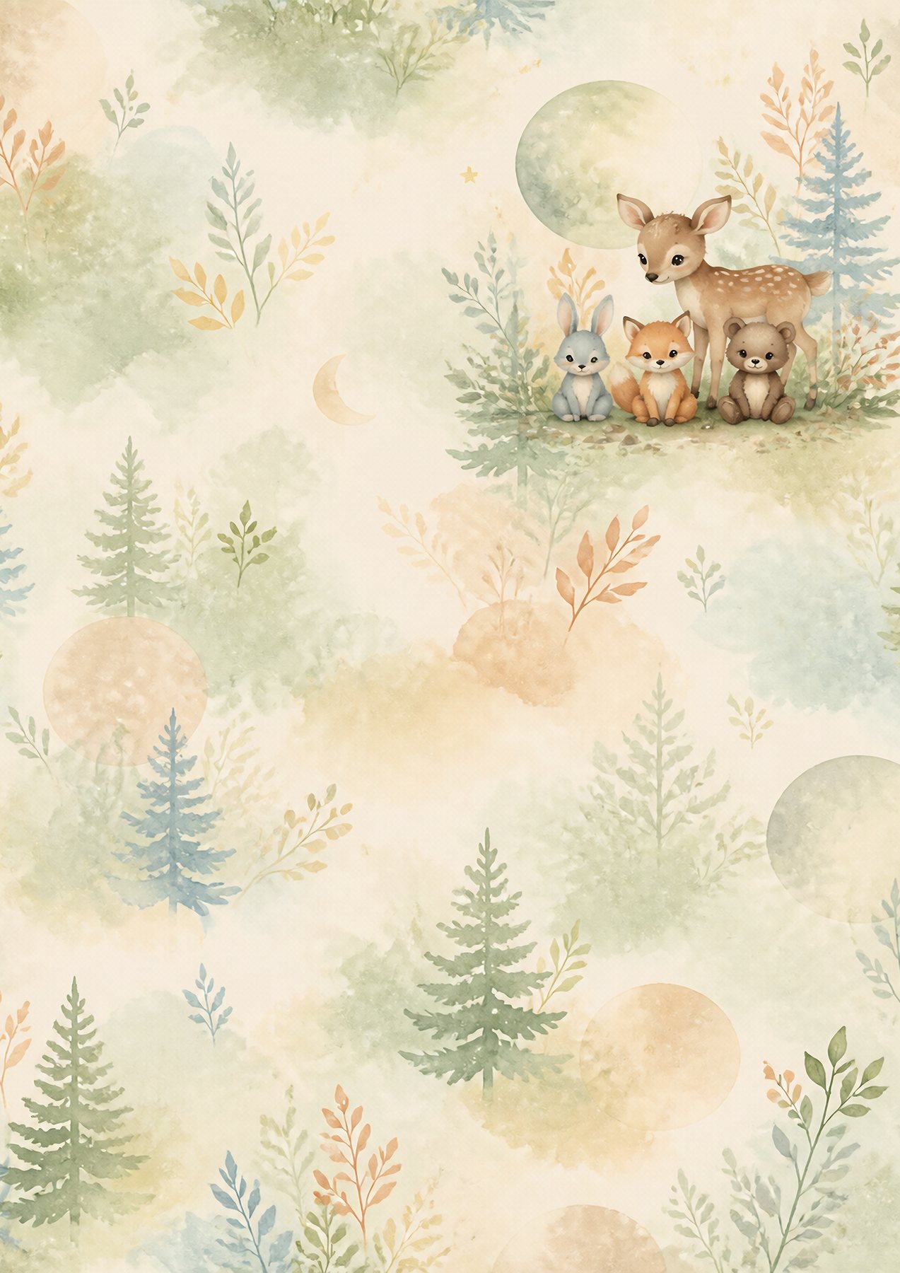 Woodland Baby Animals A4 Adapted Collection preview 5