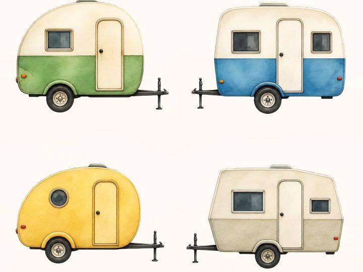 Vintage Camper Road Trip Digital