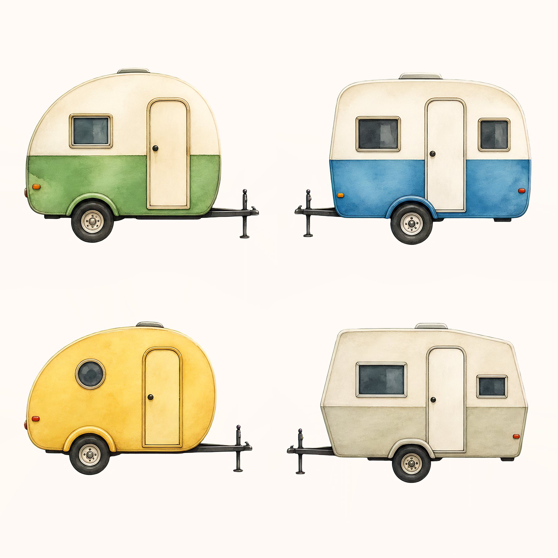 Vintage Camper Road Trip Digital
