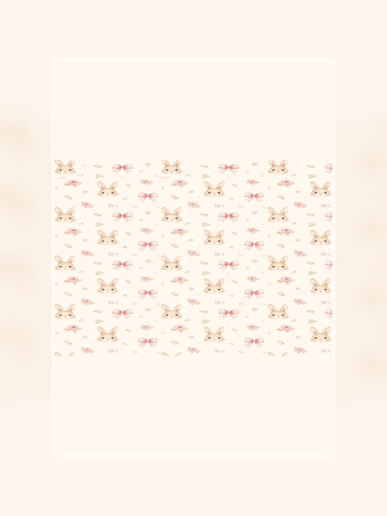 Baby Bunny A4 Digital Scrapbook Paper Collection poster portrait