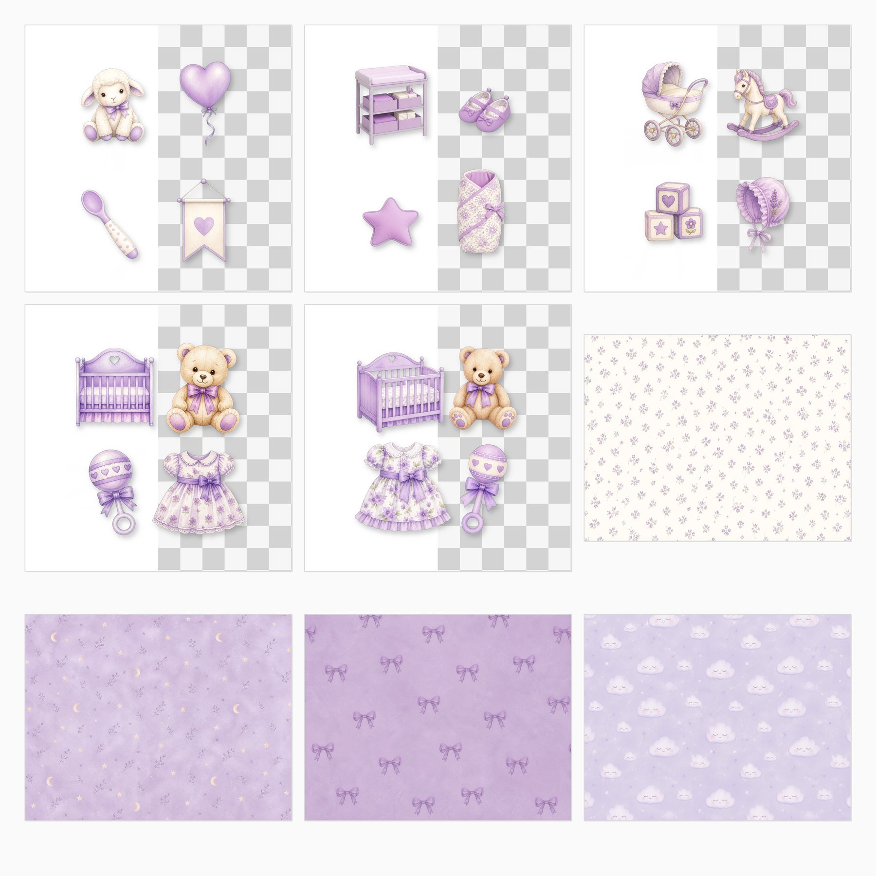 Baby Violet Nursery Us Letter Scrapbook preview 2