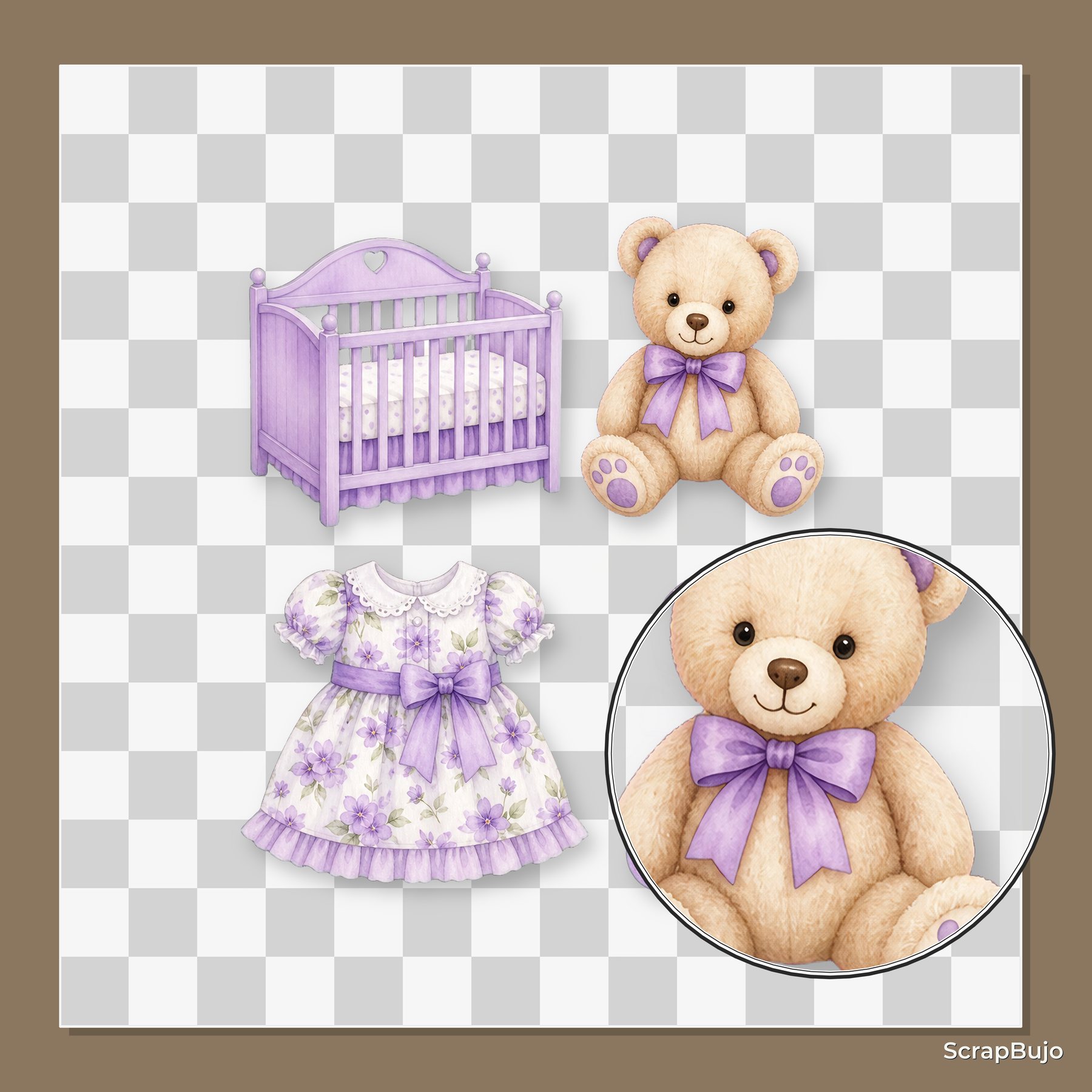 Baby Violet Nursery Us Letter Scrapbook preview 6