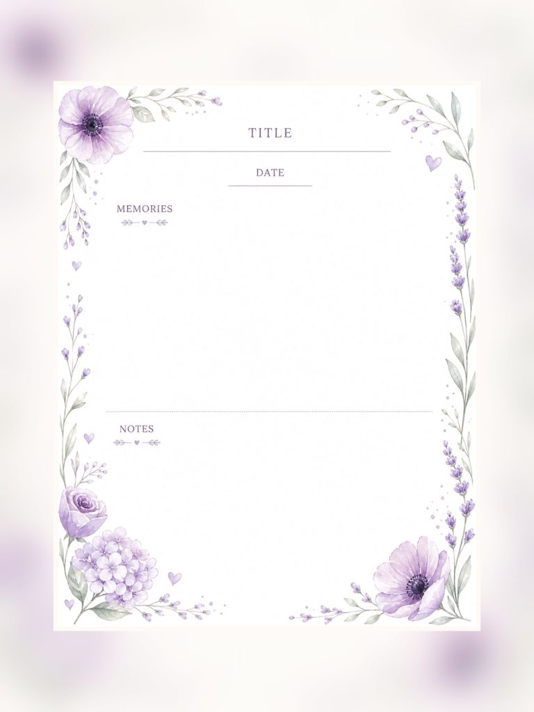 Baby Violet Nursery Us Letter Scrapbook poster portrait