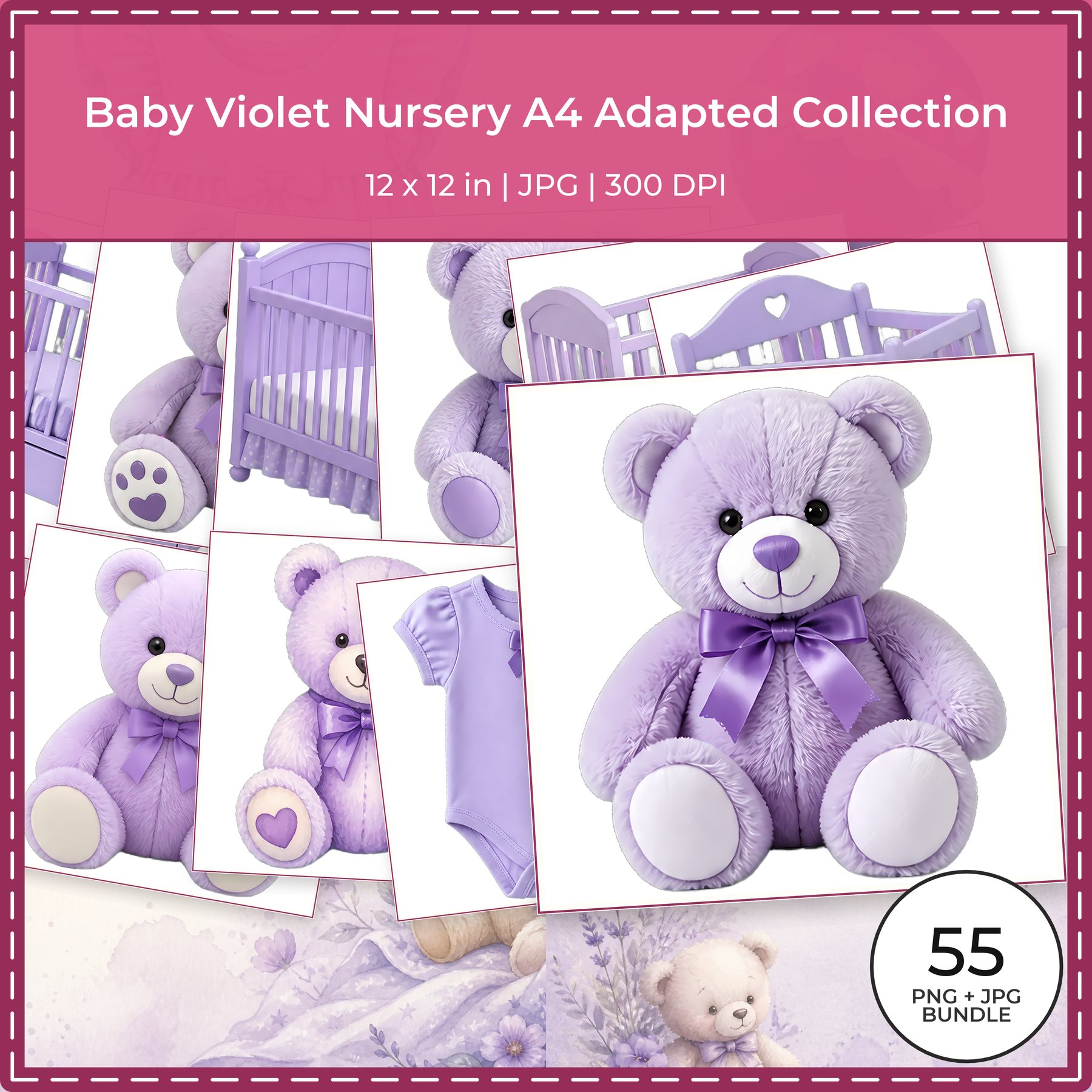 Baby Violet Nursery A4 Adapted Collection
