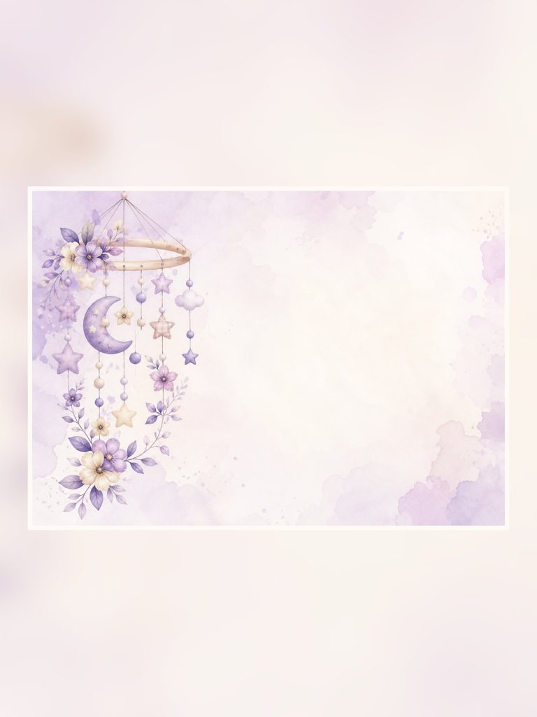 Baby Violet Nursery A4 Adapted Collection poster portrait