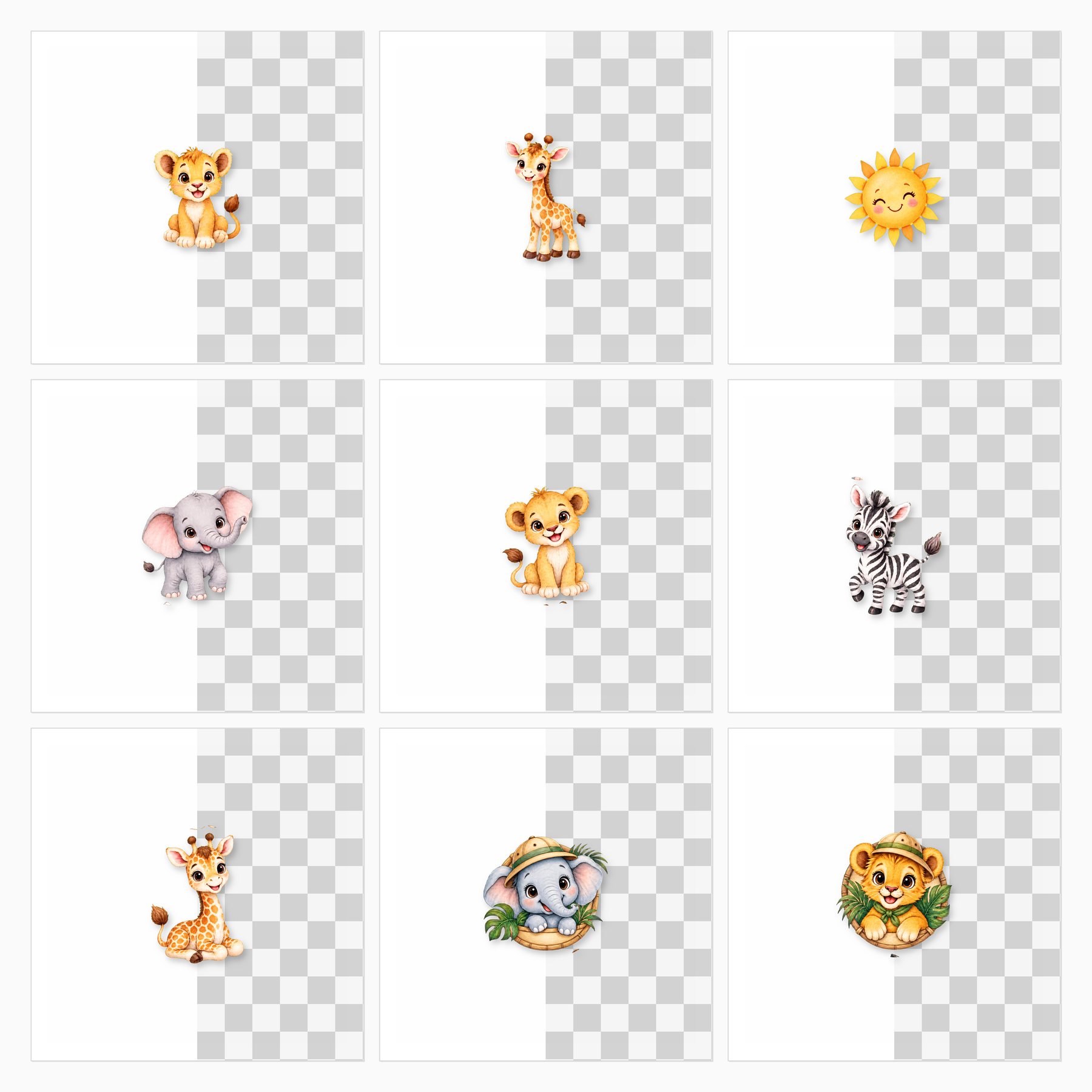 Baby Lion Safari Us Letter Digital preview 3