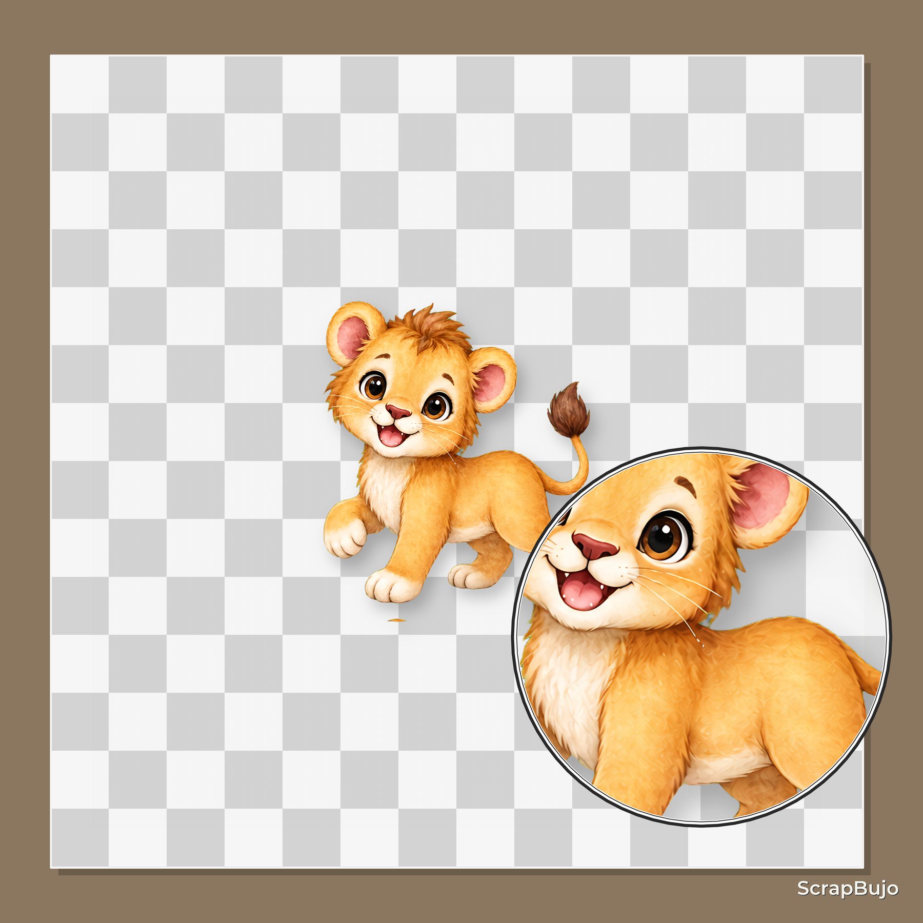 Baby Lion Safari Us Letter Digital preview 5
