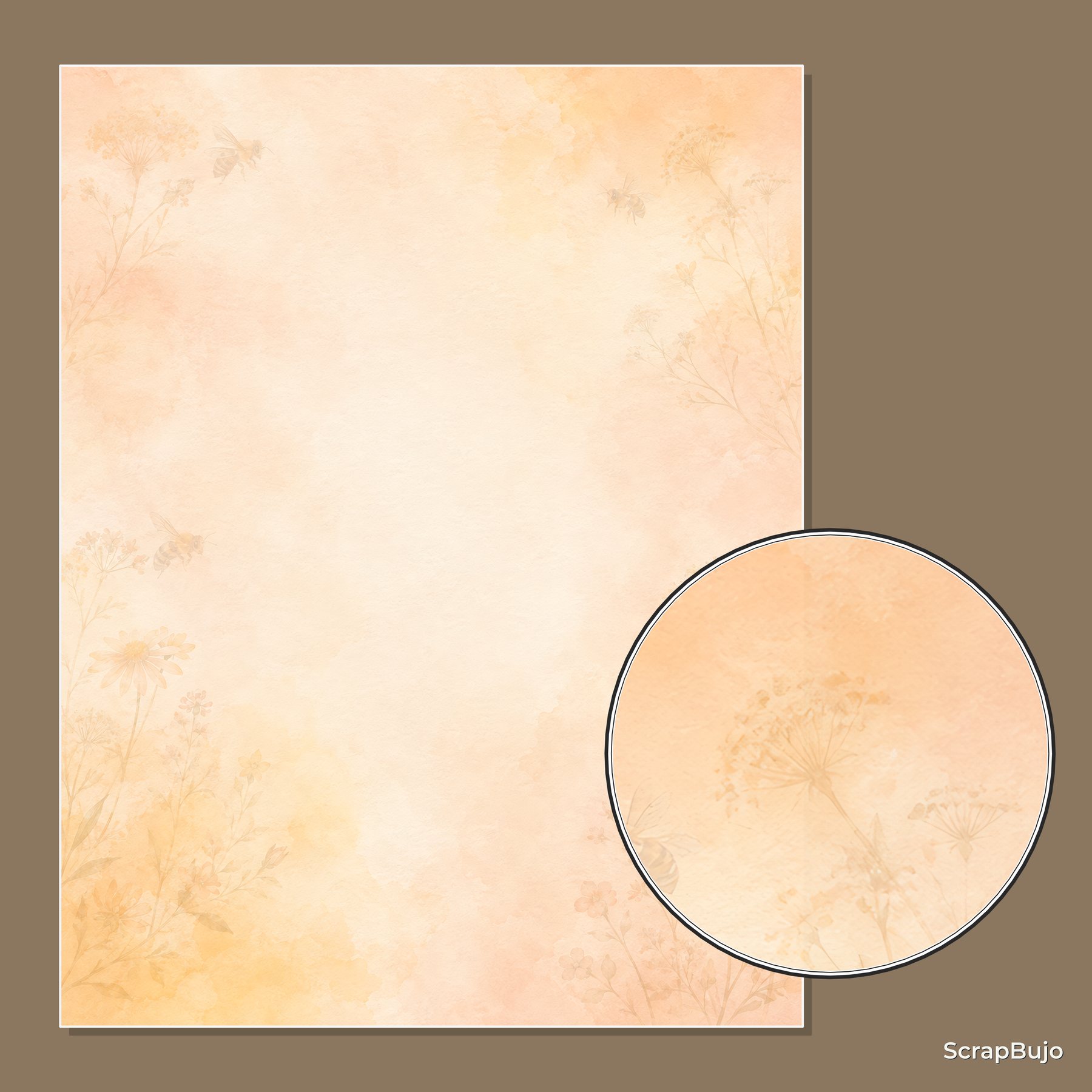 Soft Woodland Meadow Scrapbook Paper Bundle, 30 US Letter Watercolor Papers preview 6