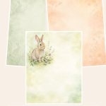 Free Soft Woodland Meadow Scrapbook Paper Bundle, 30 US Letter Watercolor Papers – 3 Printable Scrapbook Paper Samples preview