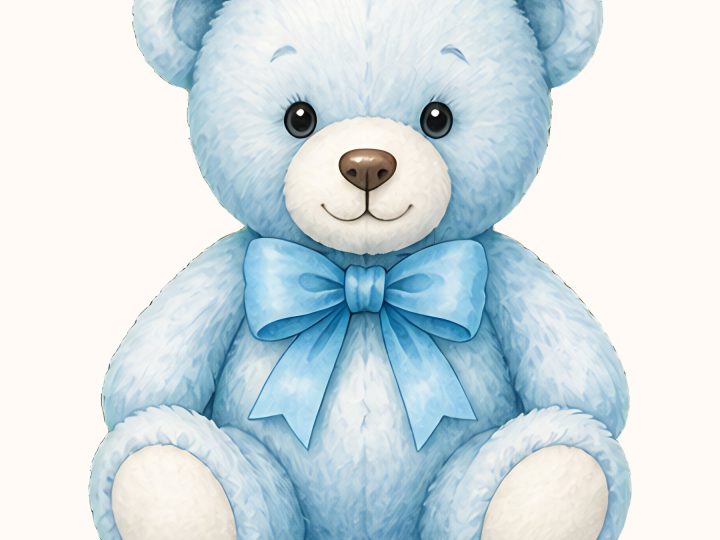 Baby Blue Watercolor Us Letter Digital