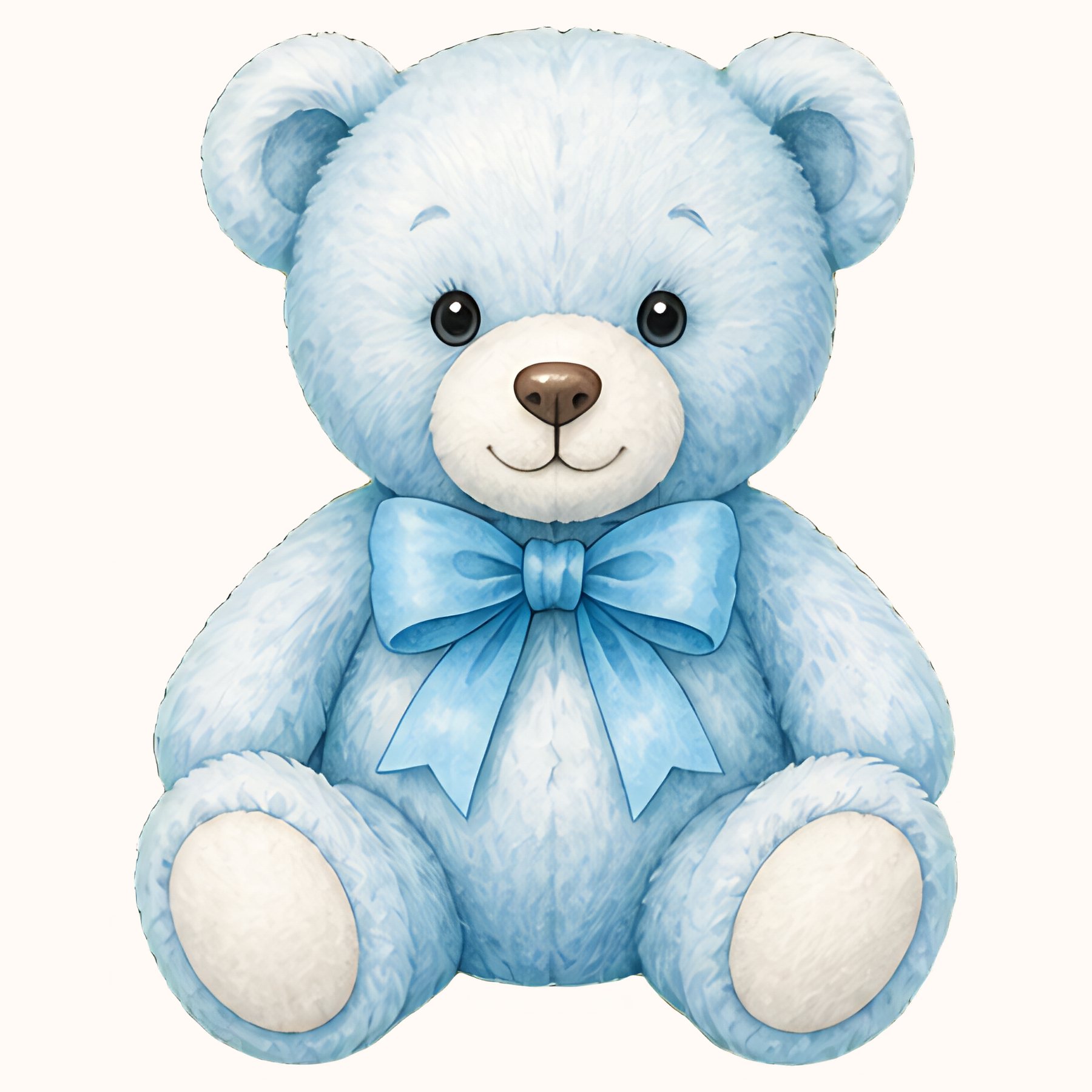 Baby Blue Watercolor Us Letter Digital