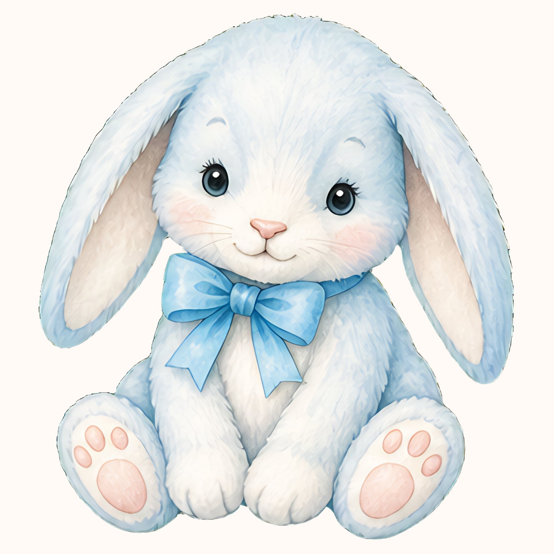 Baby Blue Watercolor Us Letter Digital preview 2
