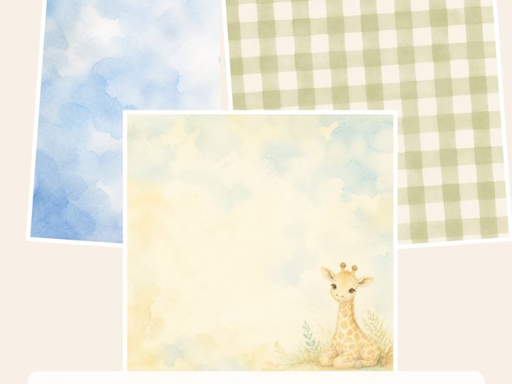 Free Baby Giraffe First Year Milestone Journal – 3 A4 Paper Samples