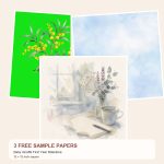 Free Baby Giraffe First Year Milestone – 3 Printable Scrapbook Paper Samples preview