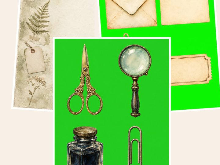 Free Vintage Postal Botanical Archive Junk Journal Collection – 3 US Letter Paper Samples