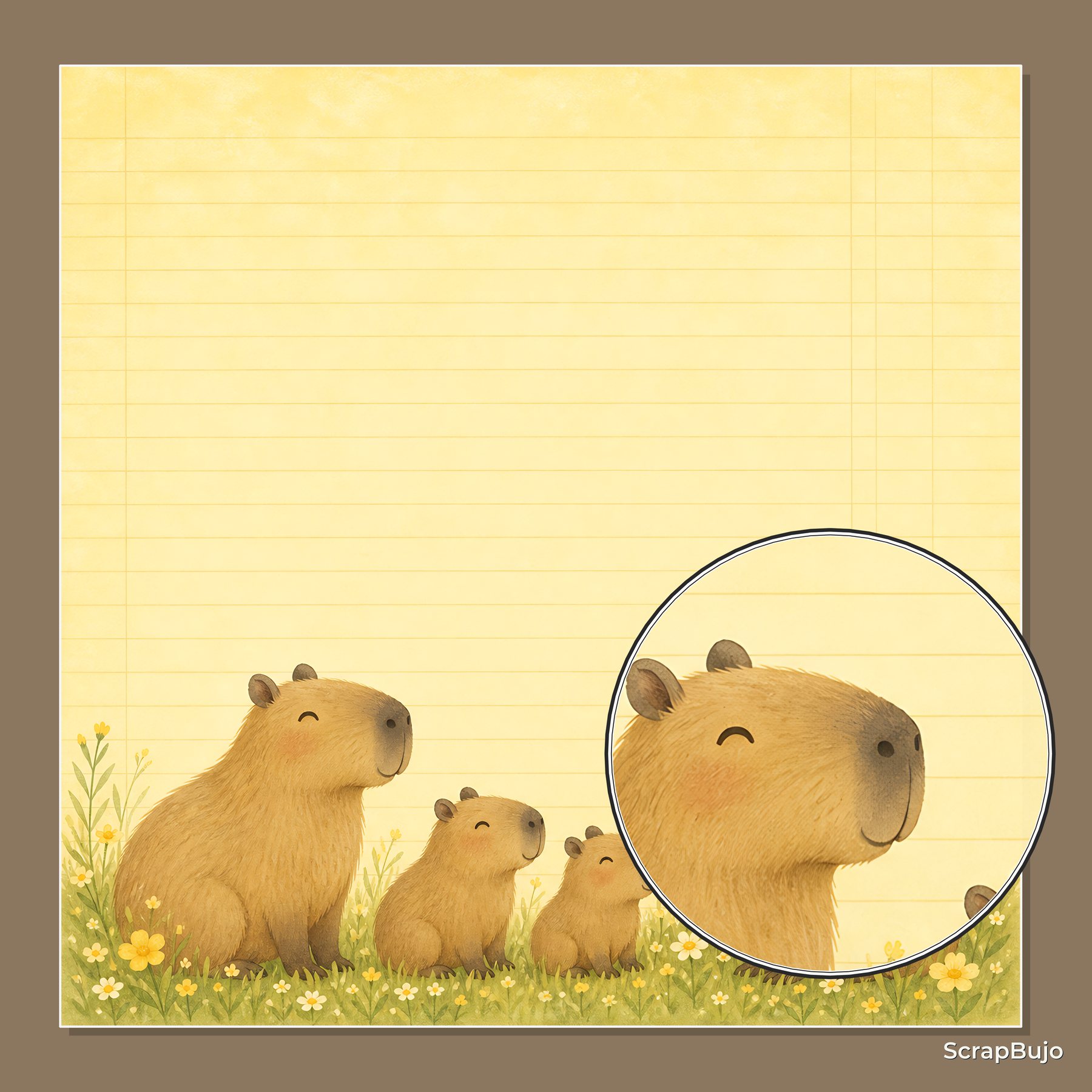 Capybara Kids Scrapbook Paper Collection preview 6