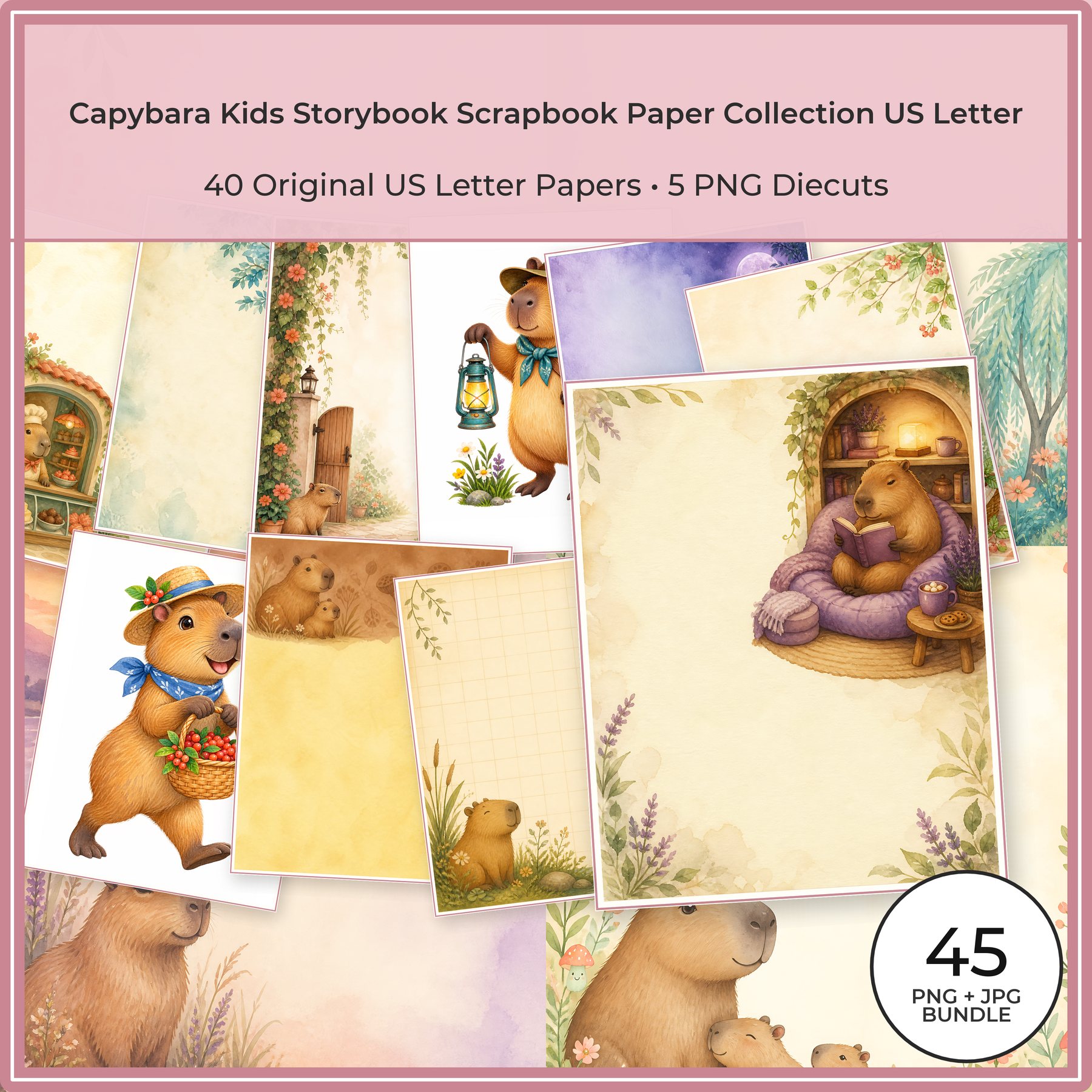 Capybara Kids Storybook Scrapbook Collection — US Letter