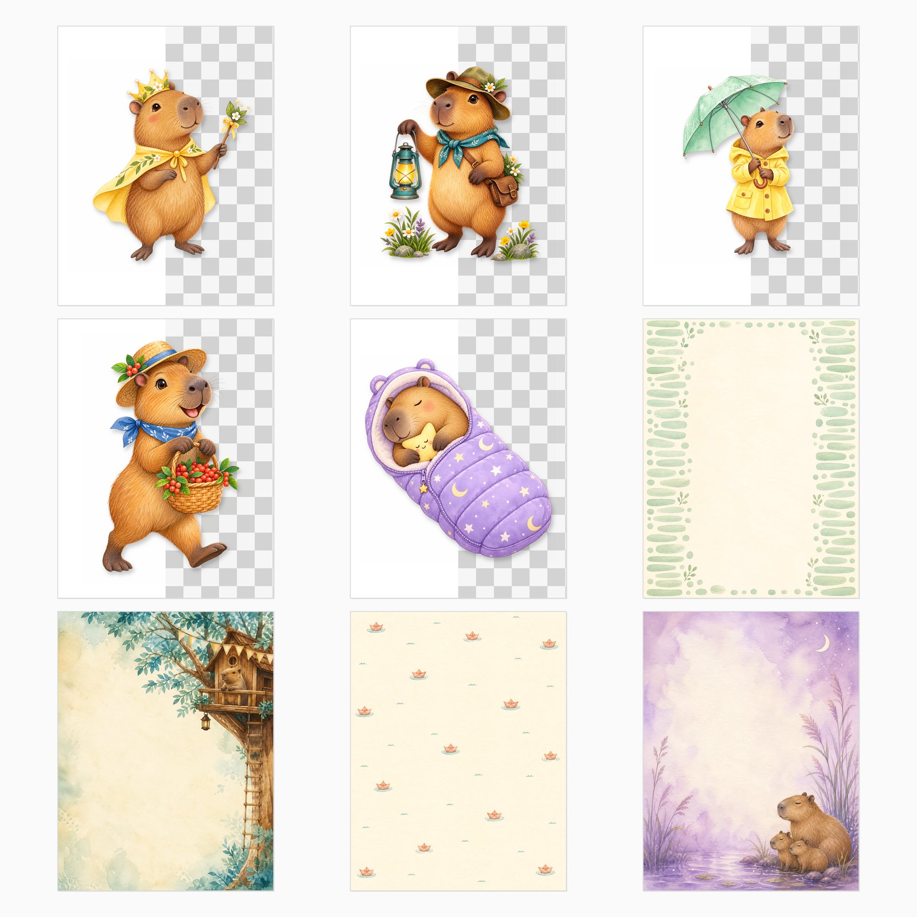 Capybara Kids Storybook Scrapbook Collection — US Letter preview 2