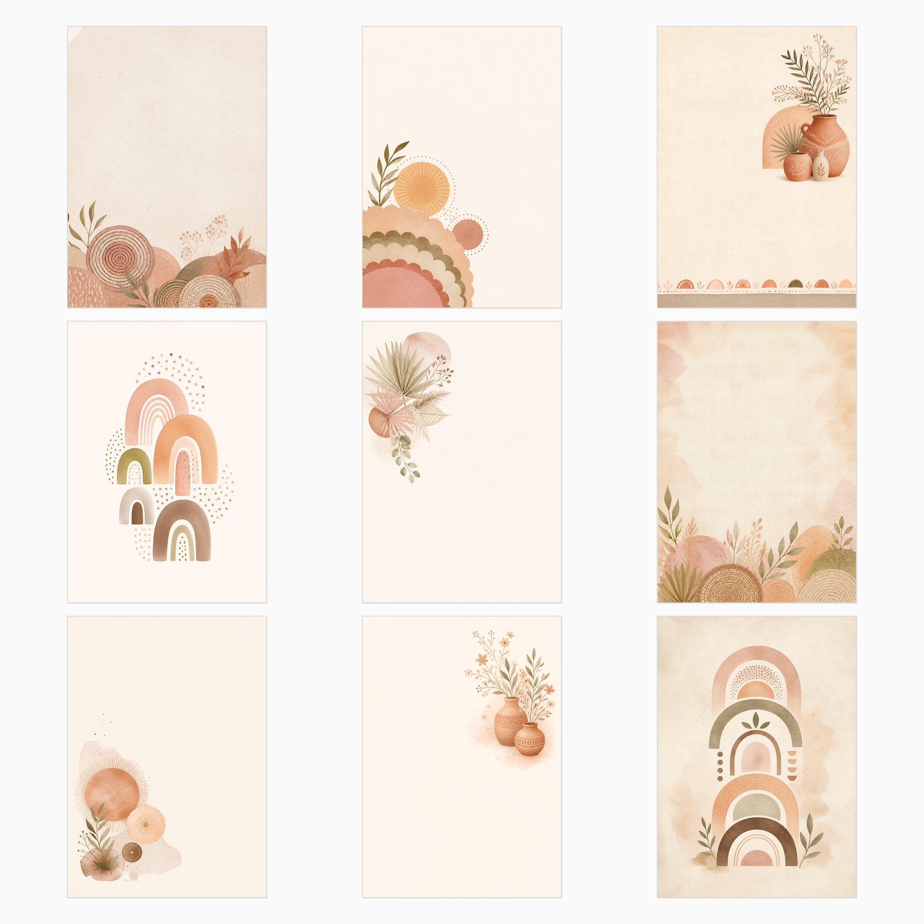 Baby Pink Boho Nursery Scrapbook Papers A4 preview 3