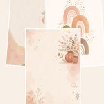 Free Baby Pink Boho Nursery Scrapbook Papers A4 – 3 Scrapbook Paper Samples preview
