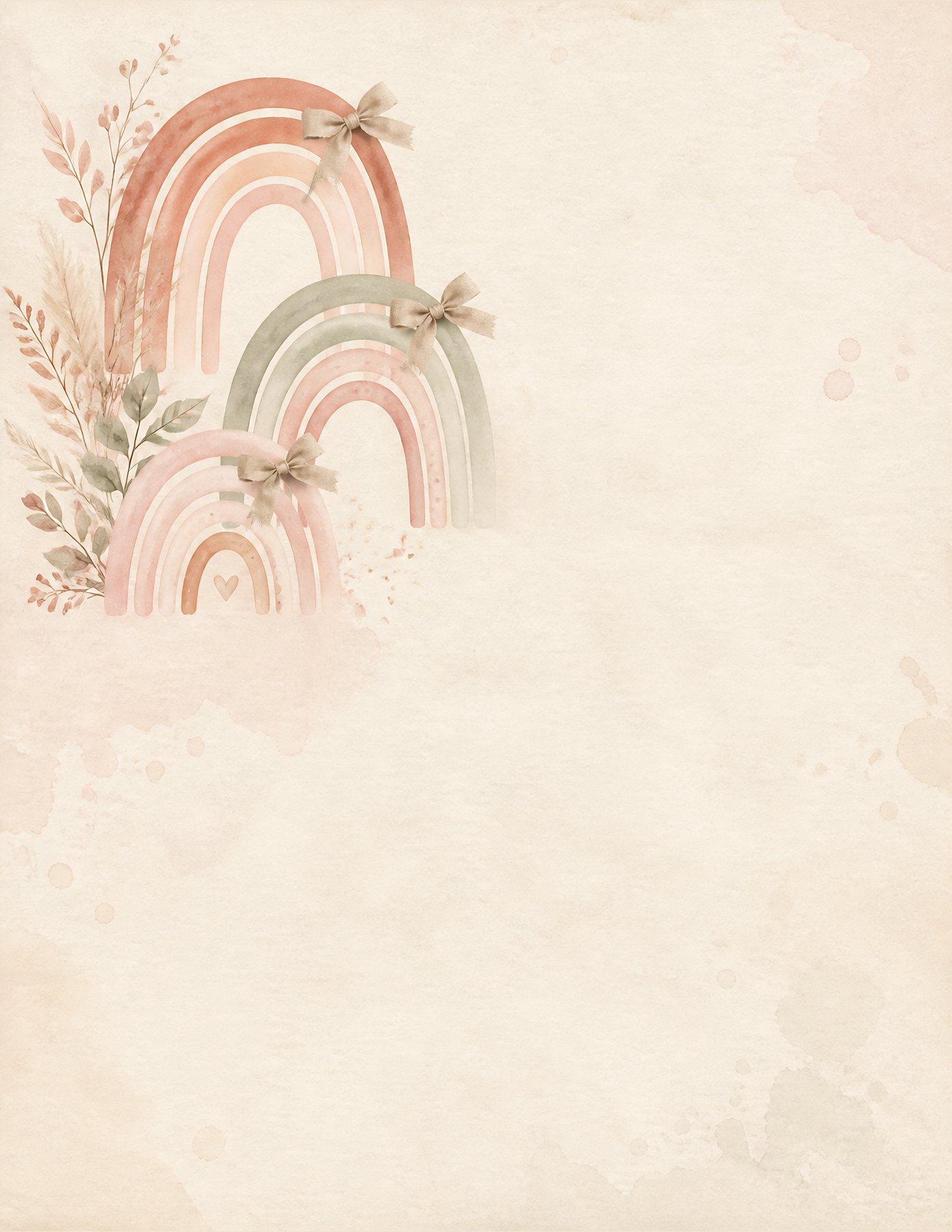 Baby Pink Boho Nursery Scrapbook Papers US Letter preview 6