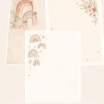 Free Baby Pink Boho Nursery Scrapbook Papers US Letter – 3 Scrapbook Paper Samples preview
