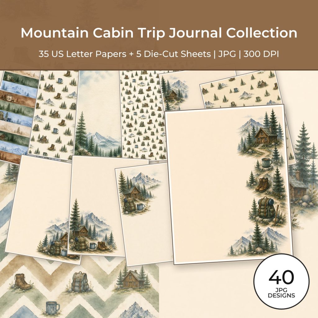 Mountain Cabin Trip Journal Collection