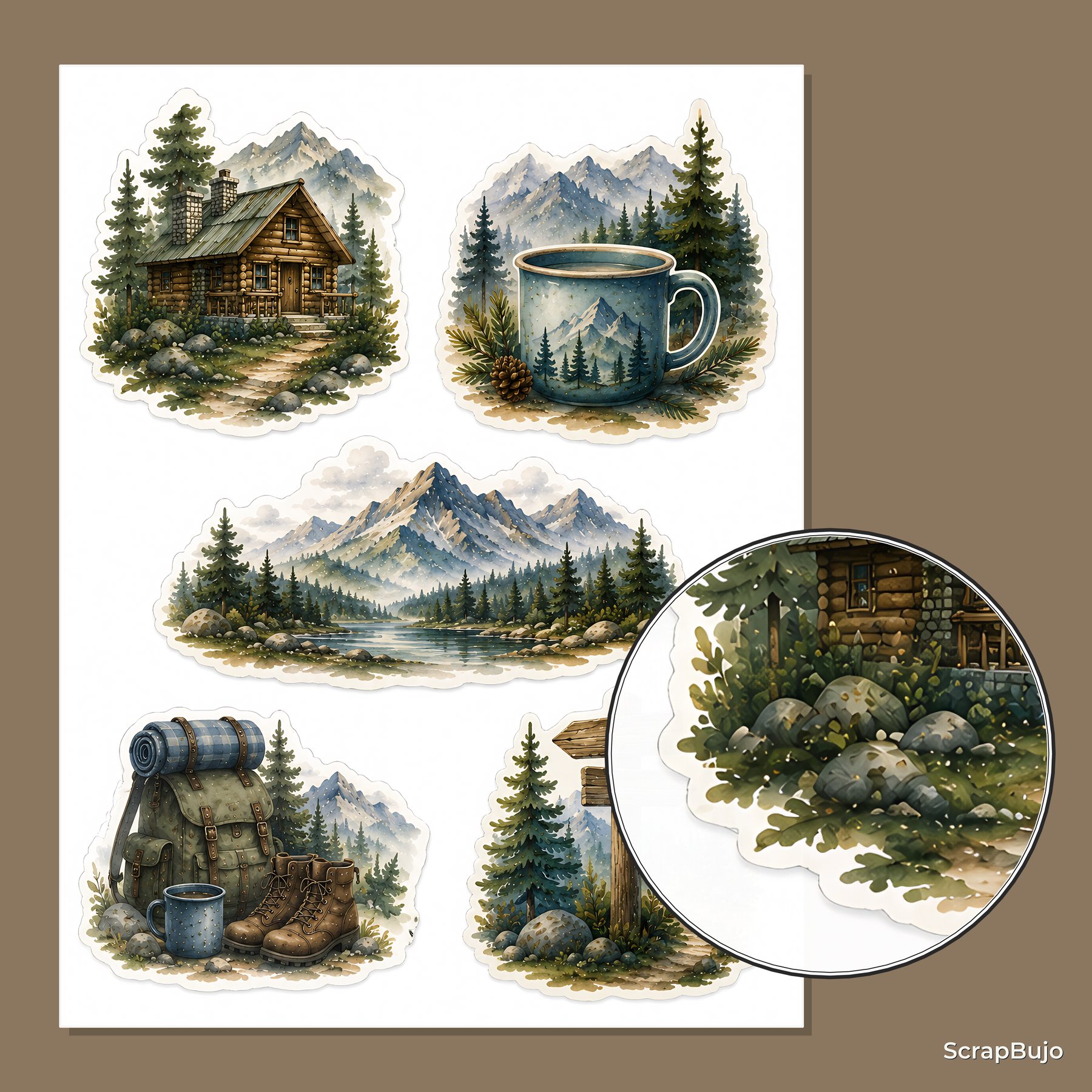 Mountain Cabin Trip Journal Collection preview 5