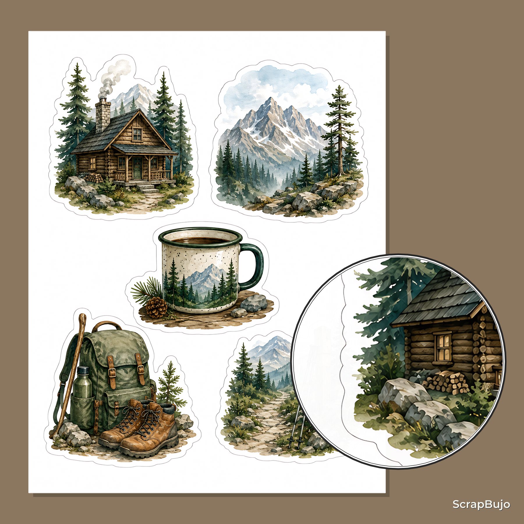 Mountain Cabin Trip Journal Collection preview 6