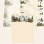 Free Mountain Cabin Trip Journal Collection – 3 Scrapbook Paper Samples preview