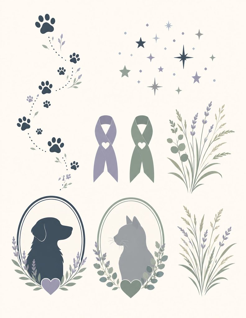 Pet Memorial US Letter Scrapbook Papers