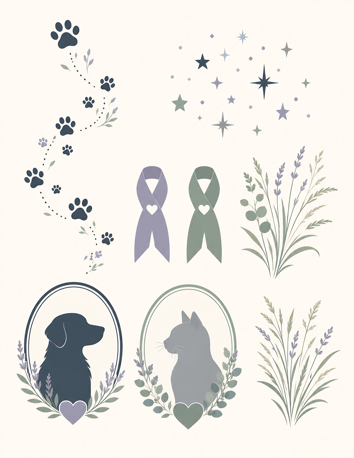 Pet Memorial Us Letter Scrapbook Papers