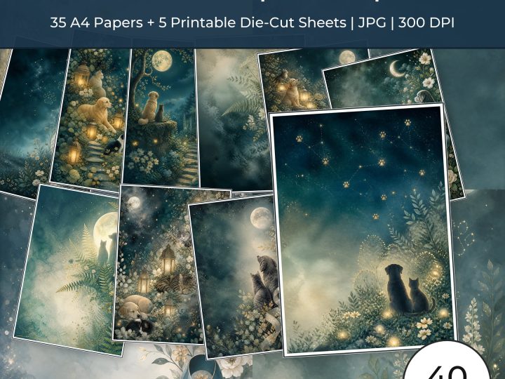 Pet Memorial Scrapbook Papers A4