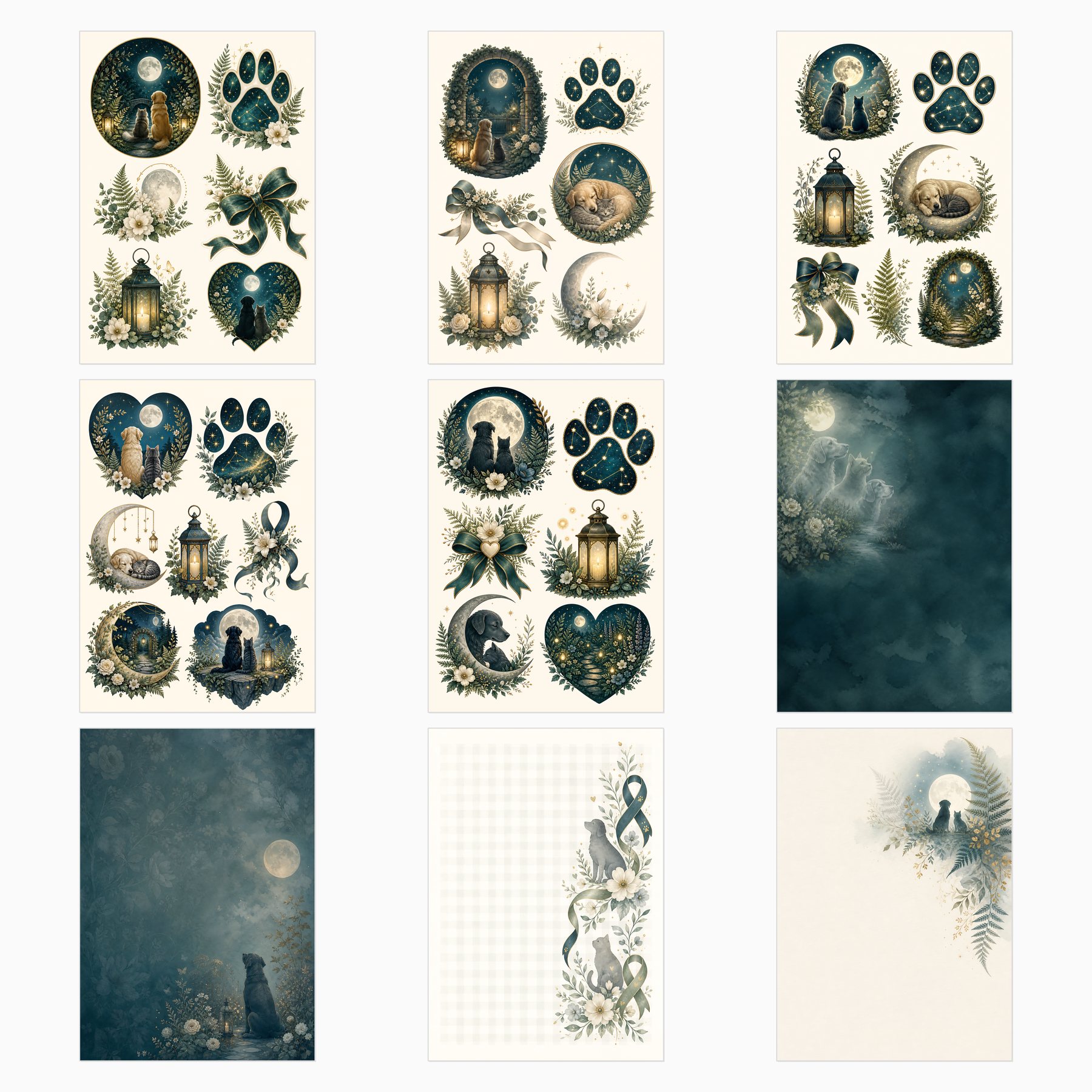 Pet Memorial Scrapbook Papers A4 preview 2