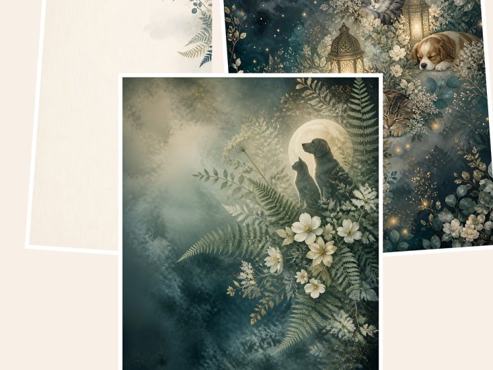 Free Pet Memorial Scrapbook Papers A4 – 3 Scrapbook Paper Samples