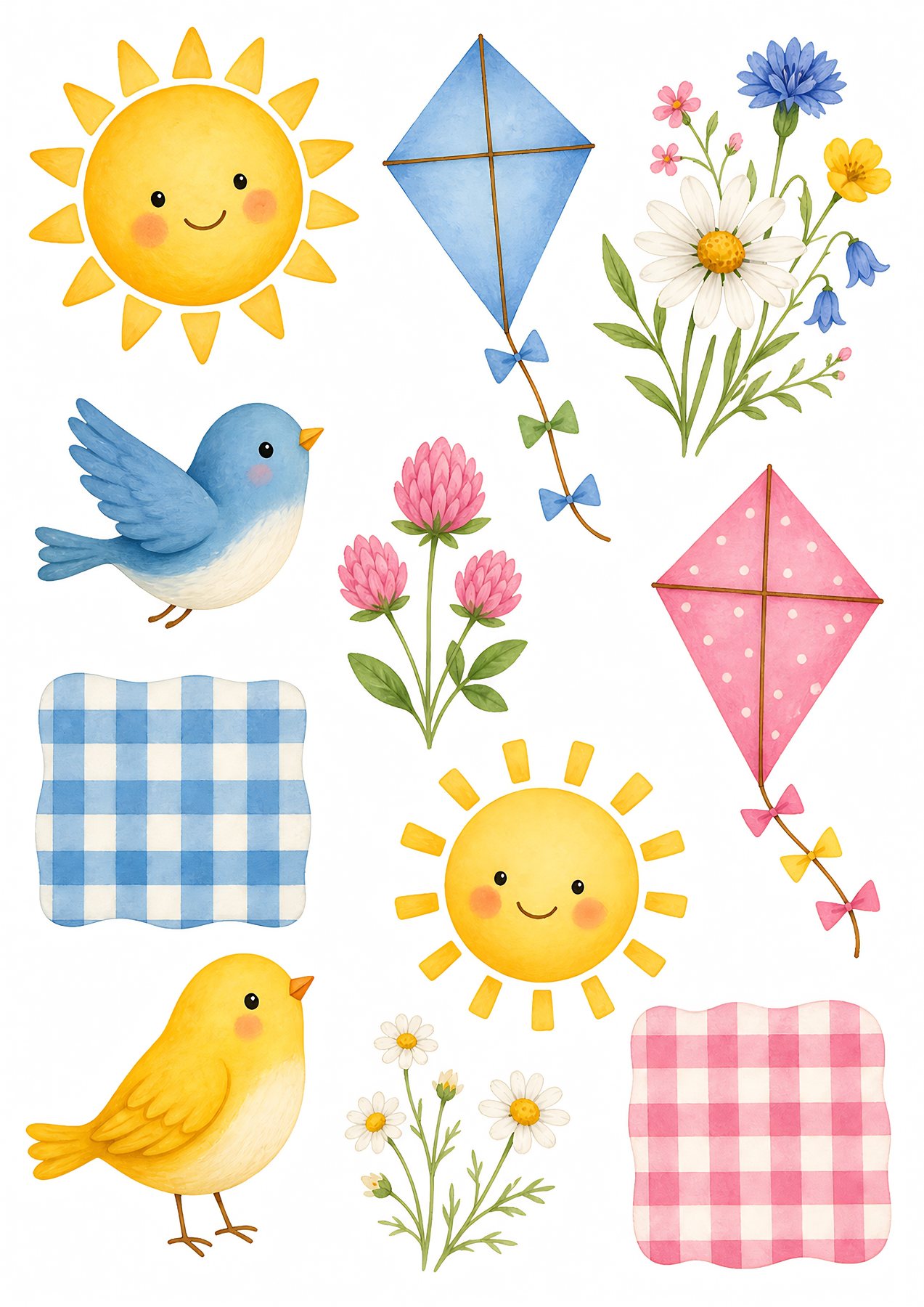 Baby Yellow Nursery Scrapbook Papers A4 35 Papers 5 Printable Die Cut Sheets preview 2