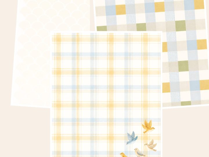 Free Baby Yellow Nursery Scrapbook Papers A4 35 Papers 5 Printable Die Cut Sheets – 3 Scrapbook Paper Samples