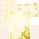 Free Watercolor Lemon A4 Digital Papers 30 – 3 A4 Paper Samples preview