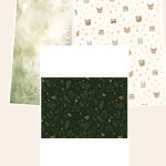 Free Woodland Baby Animals A4 Digital Papers – 3 A4 Paper Samples preview