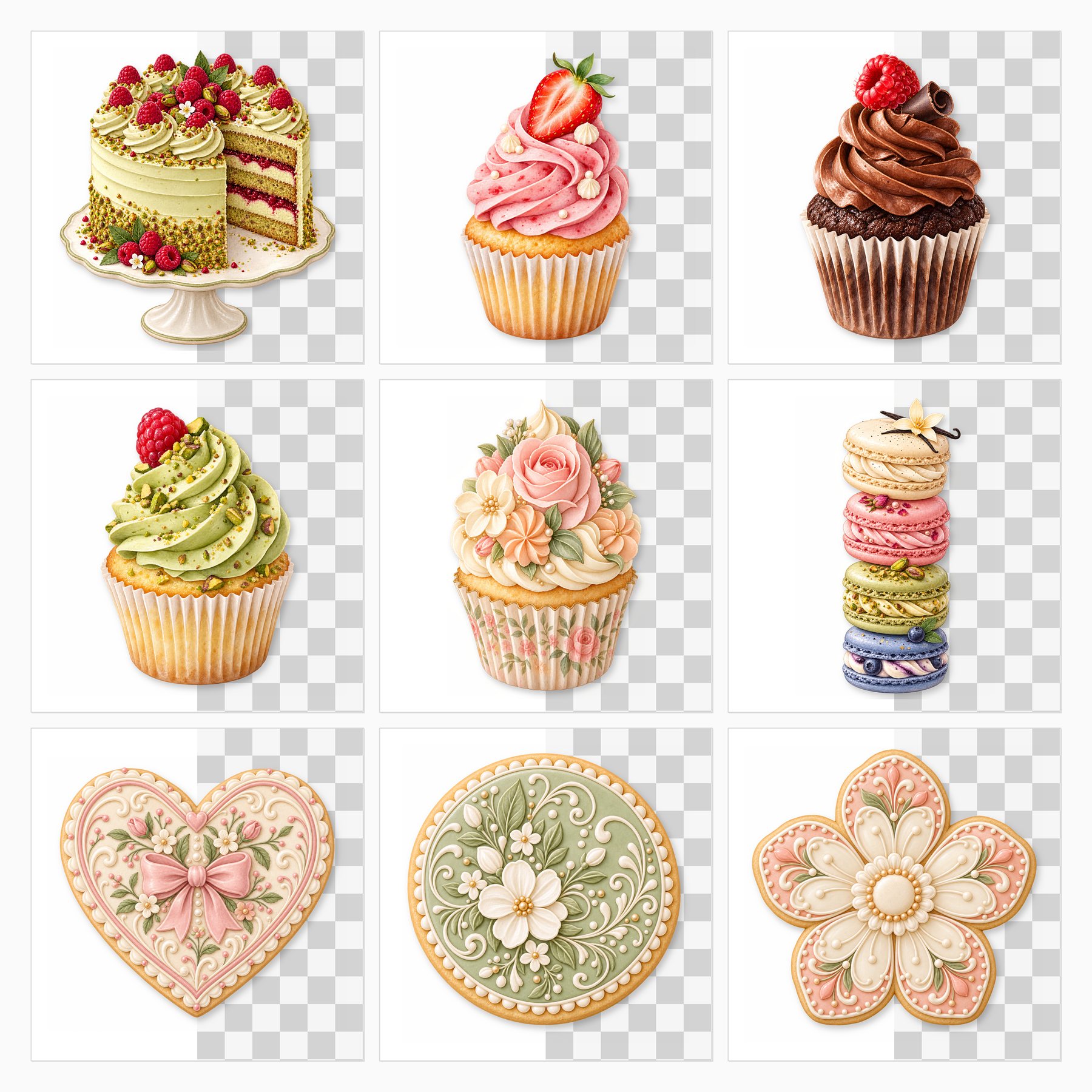 Sweet Bakery Watercolor Bundle 102 Us preview 3