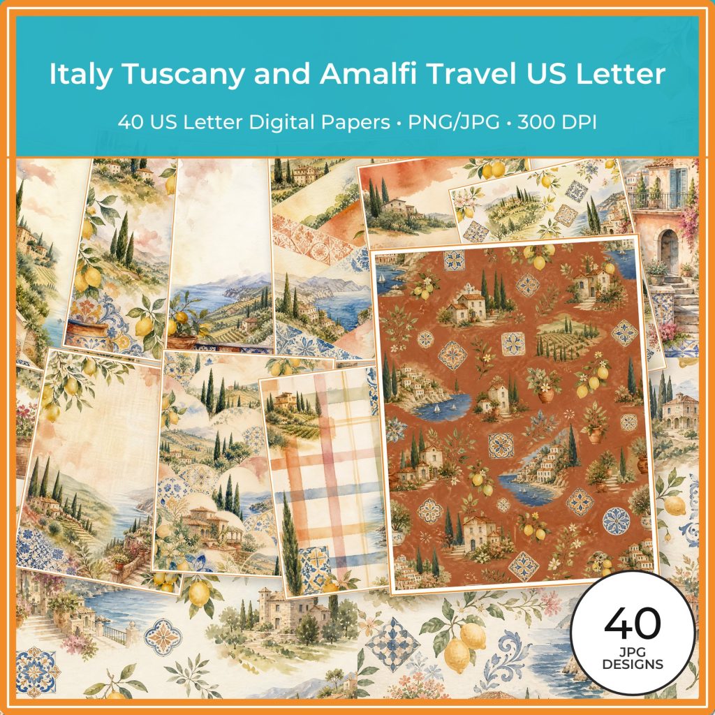 Italy Tuscany and Amalfi Travel US Letter