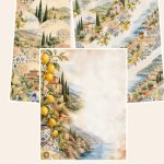 Free Italy Tuscany and Amalfi Travel US Letter – 3 Printable Scrapbook Paper Samples preview