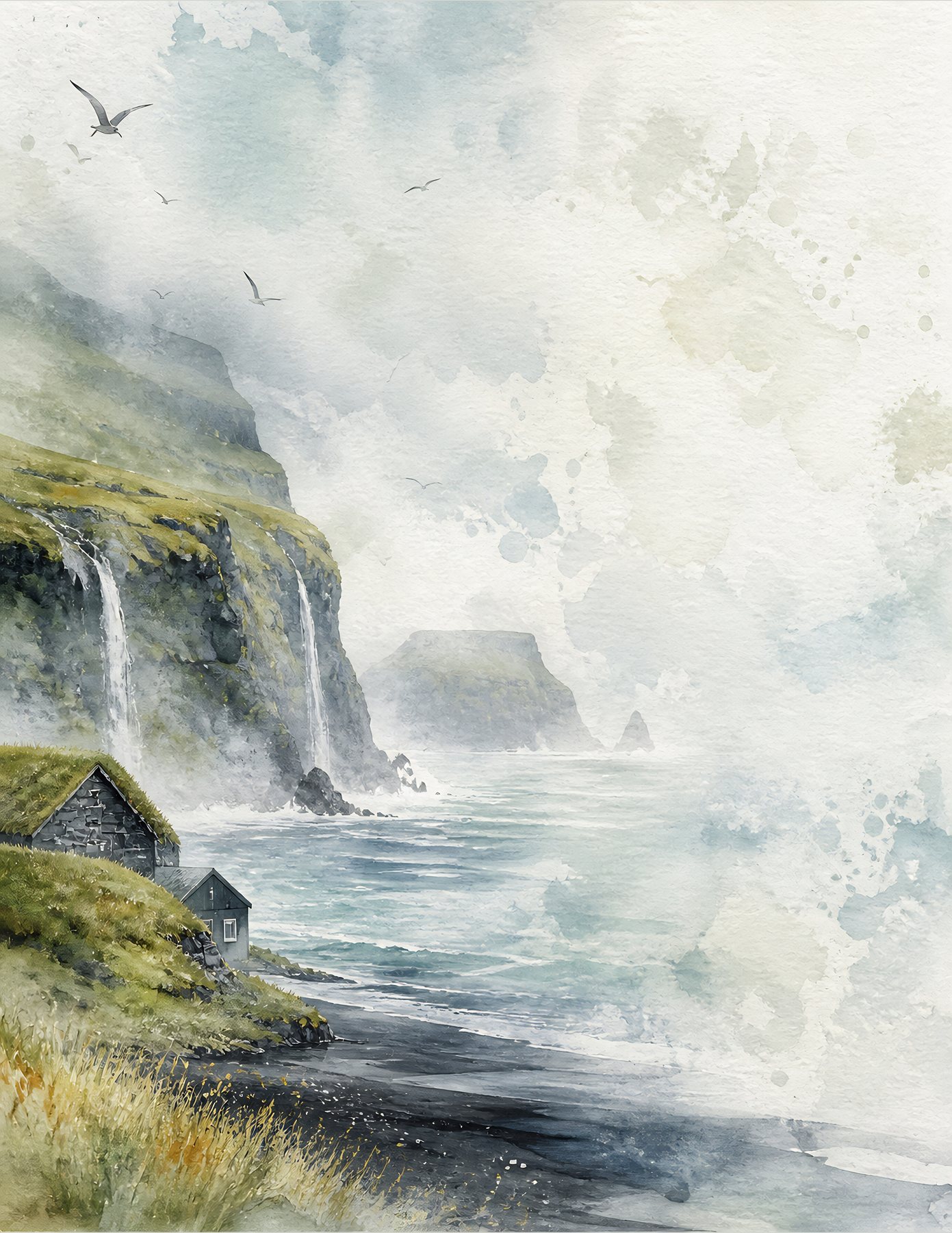 Faroe Islands North Atlantic Escape US Letter