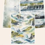 Free Faroe Islands North Atlantic Escape US Letter – 3 Printable Scrapbook Paper Samples preview