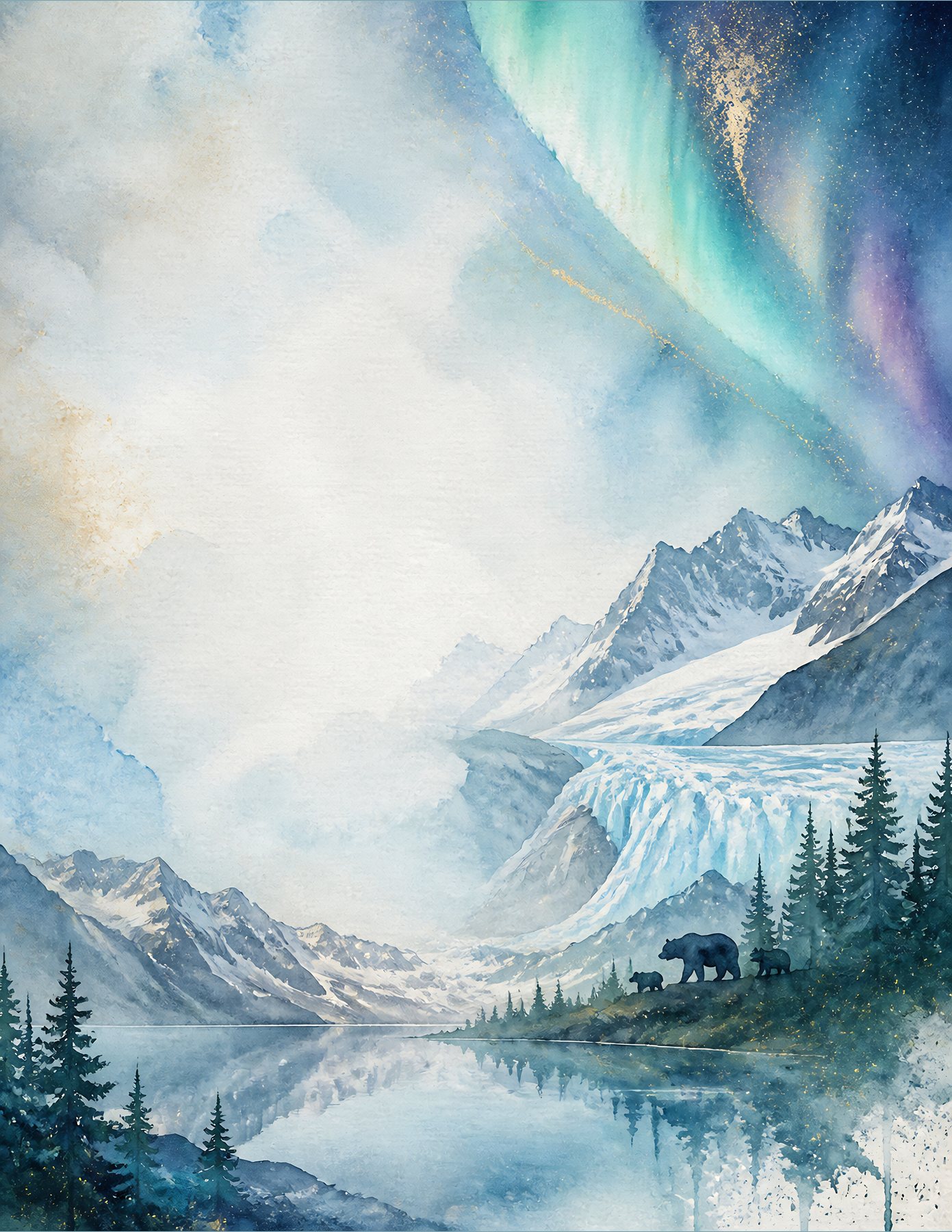 Alaska Glacier National Parks US Letter preview 2