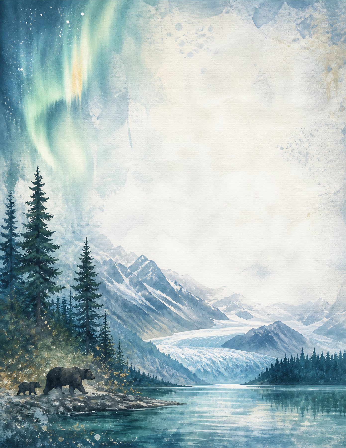 Alaska Glacier National Parks US Letter preview 3