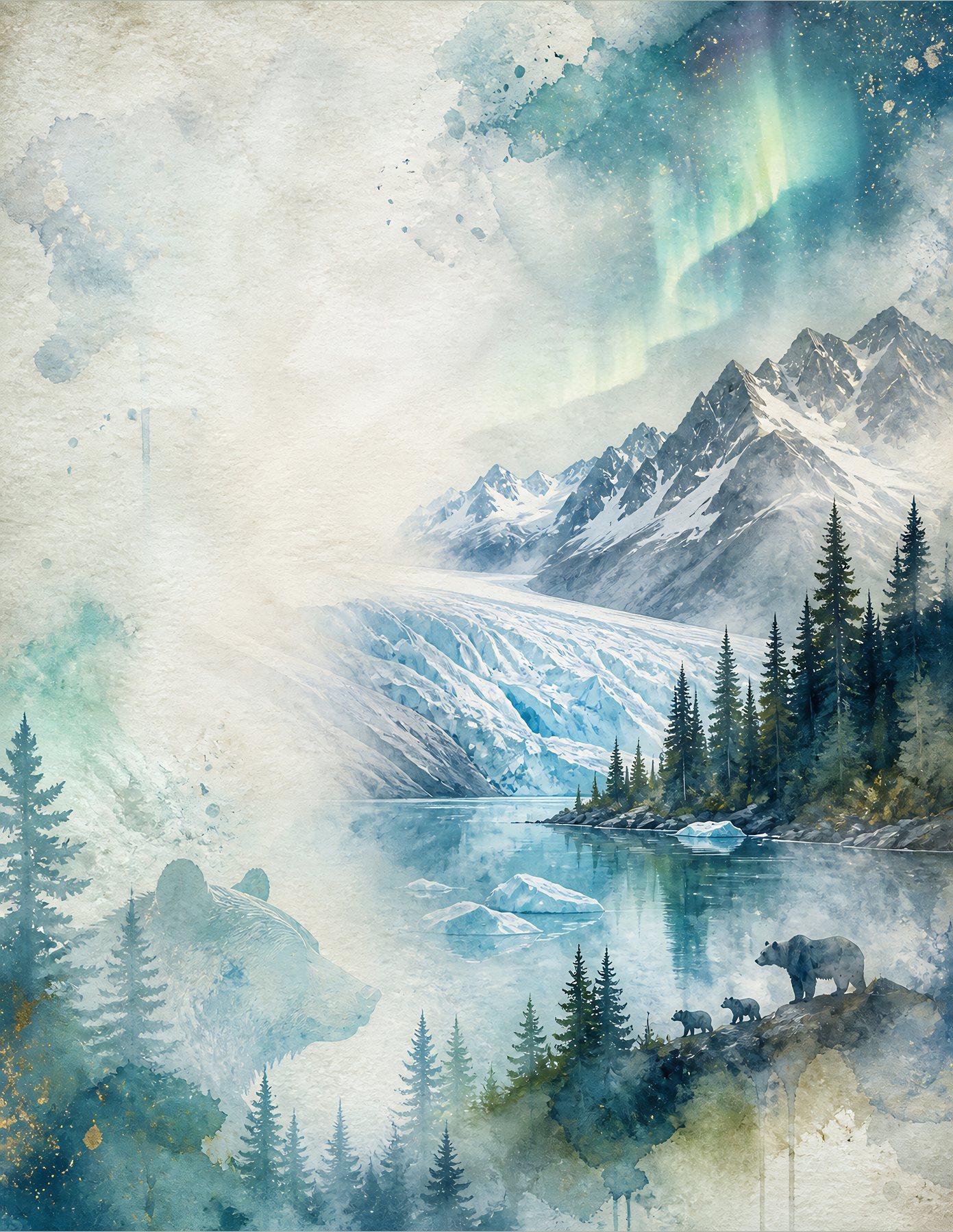 Alaska Glacier National Parks US Letter preview 4