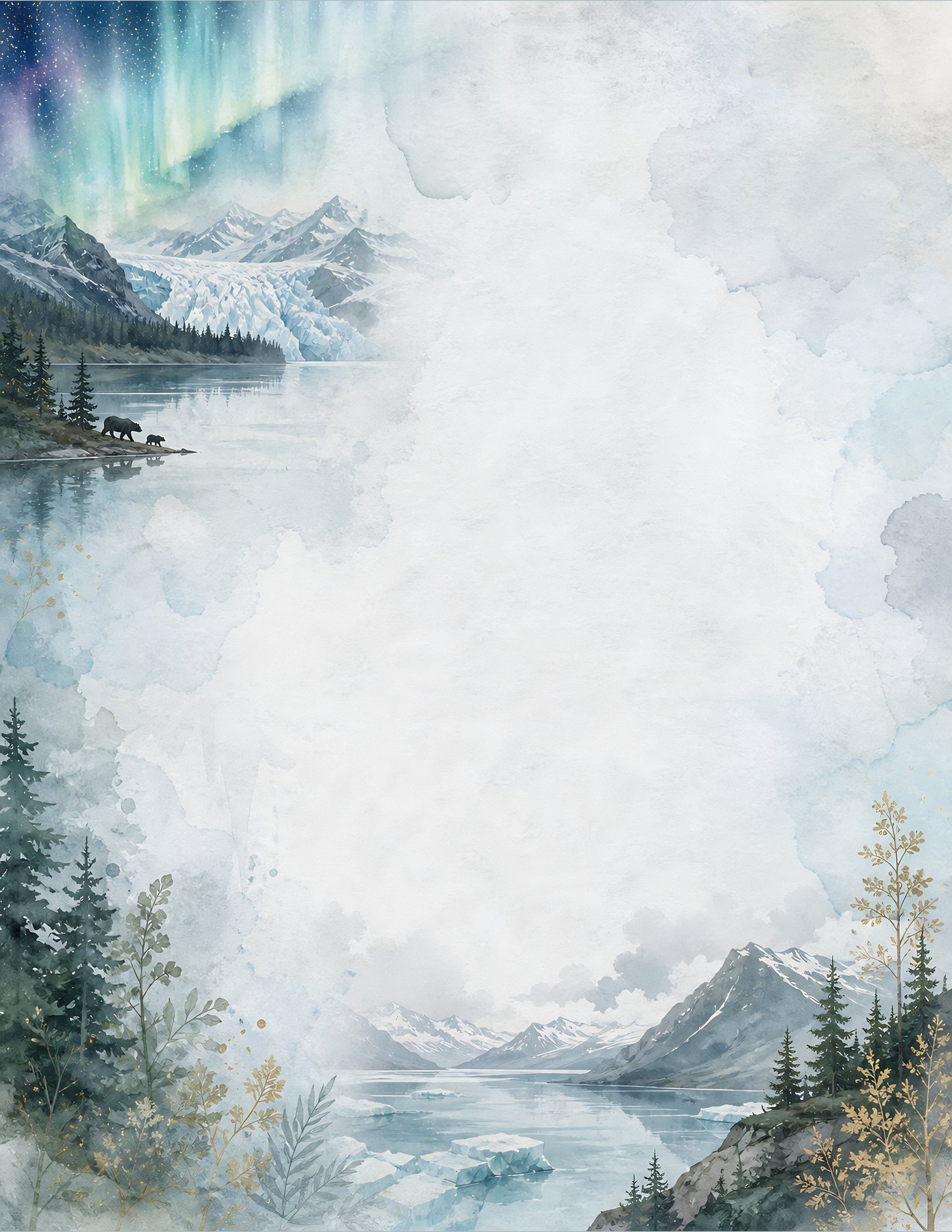 Alaska Glacier National Parks US Letter preview 5