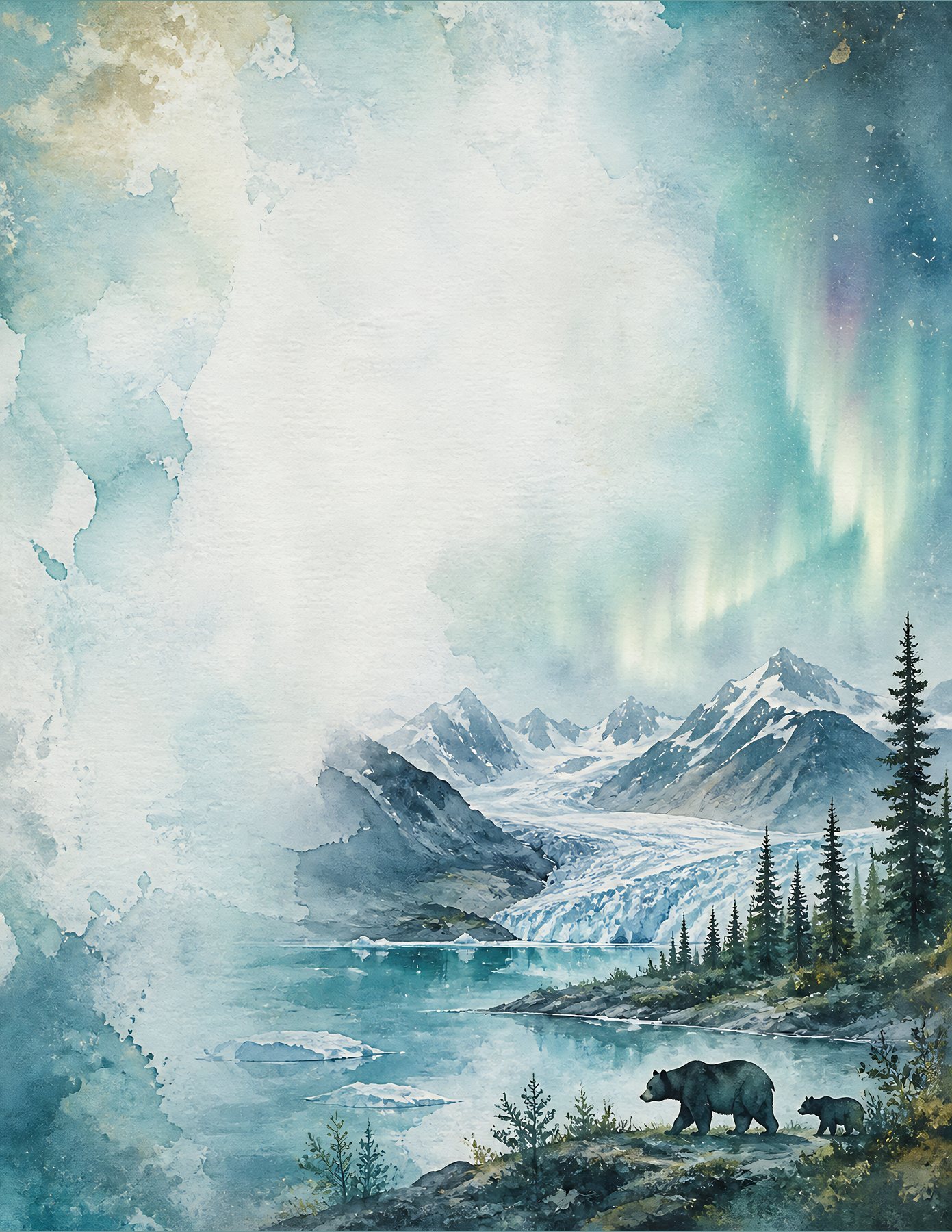 Alaska Glacier National Parks US Letter preview 6