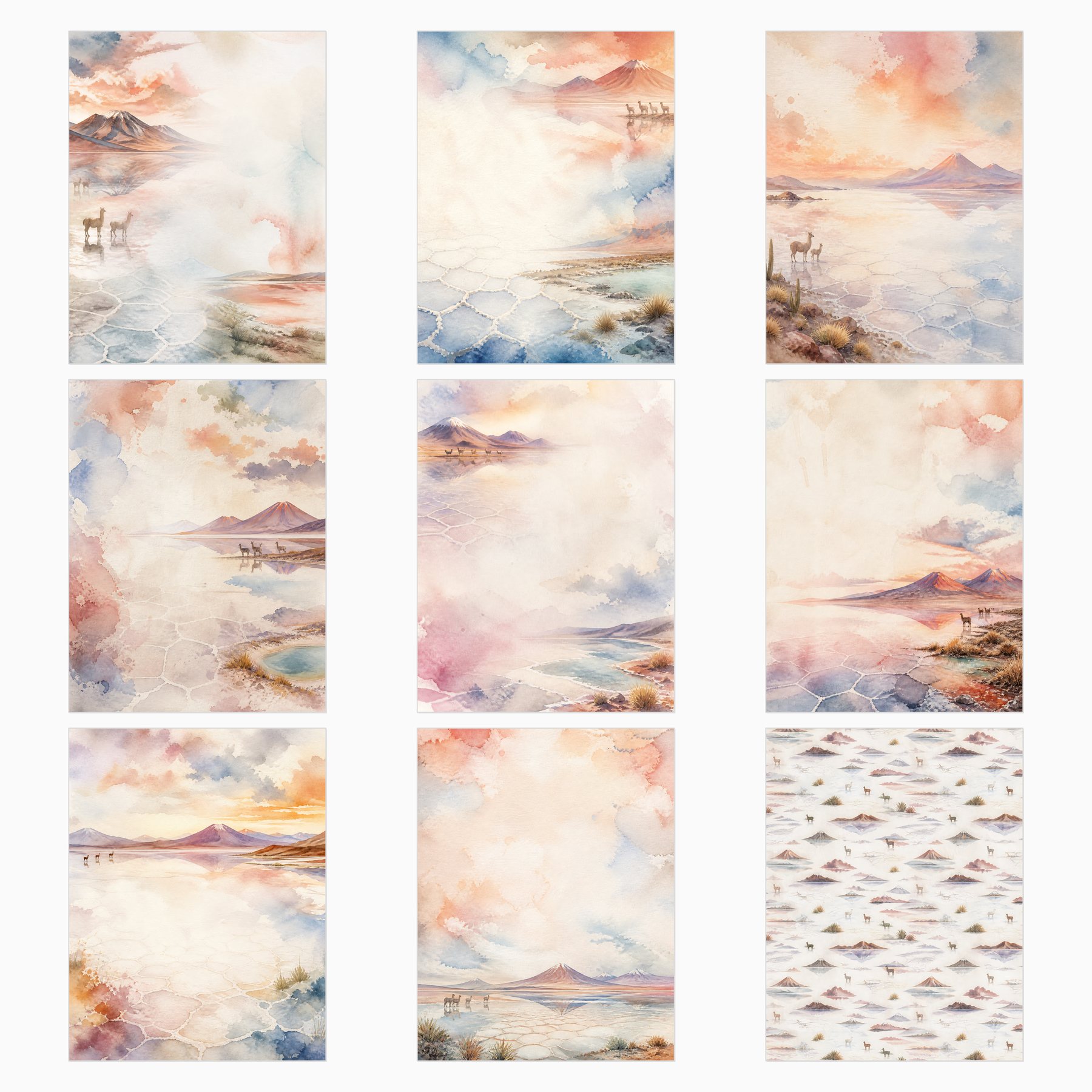 Salar de Uyuni Andean Landscapes US Letter preview 2